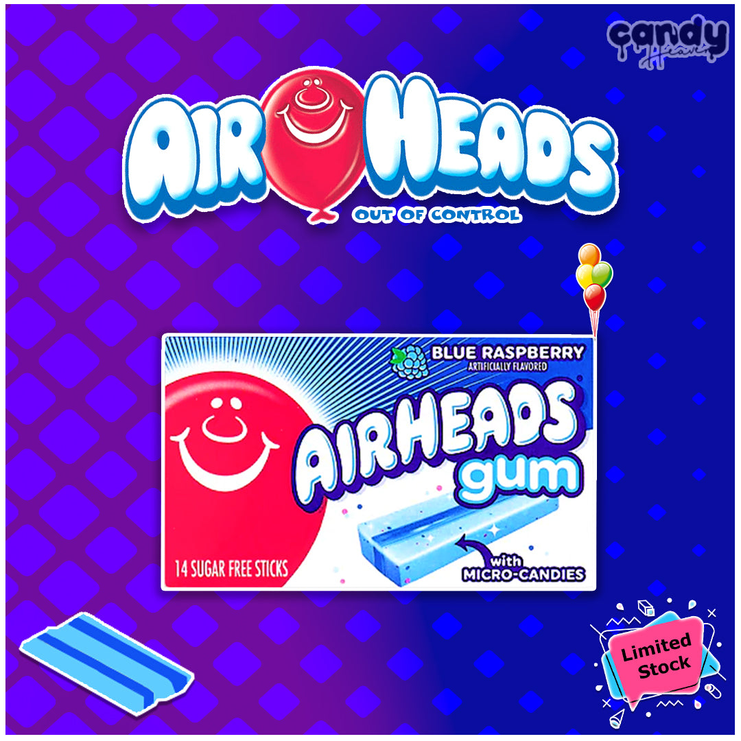 Airheads Blue Ruspberry Flavoured Gums