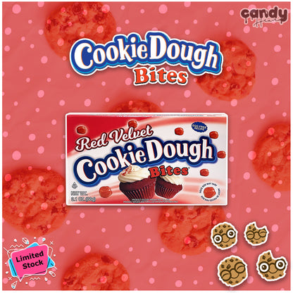 Red velvet cookie dough bites